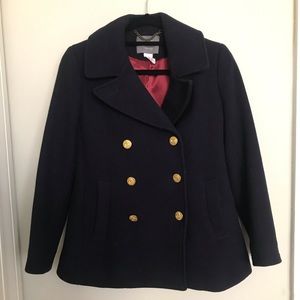 JCrew Stadium Nello Gori wool coat size 4 petite